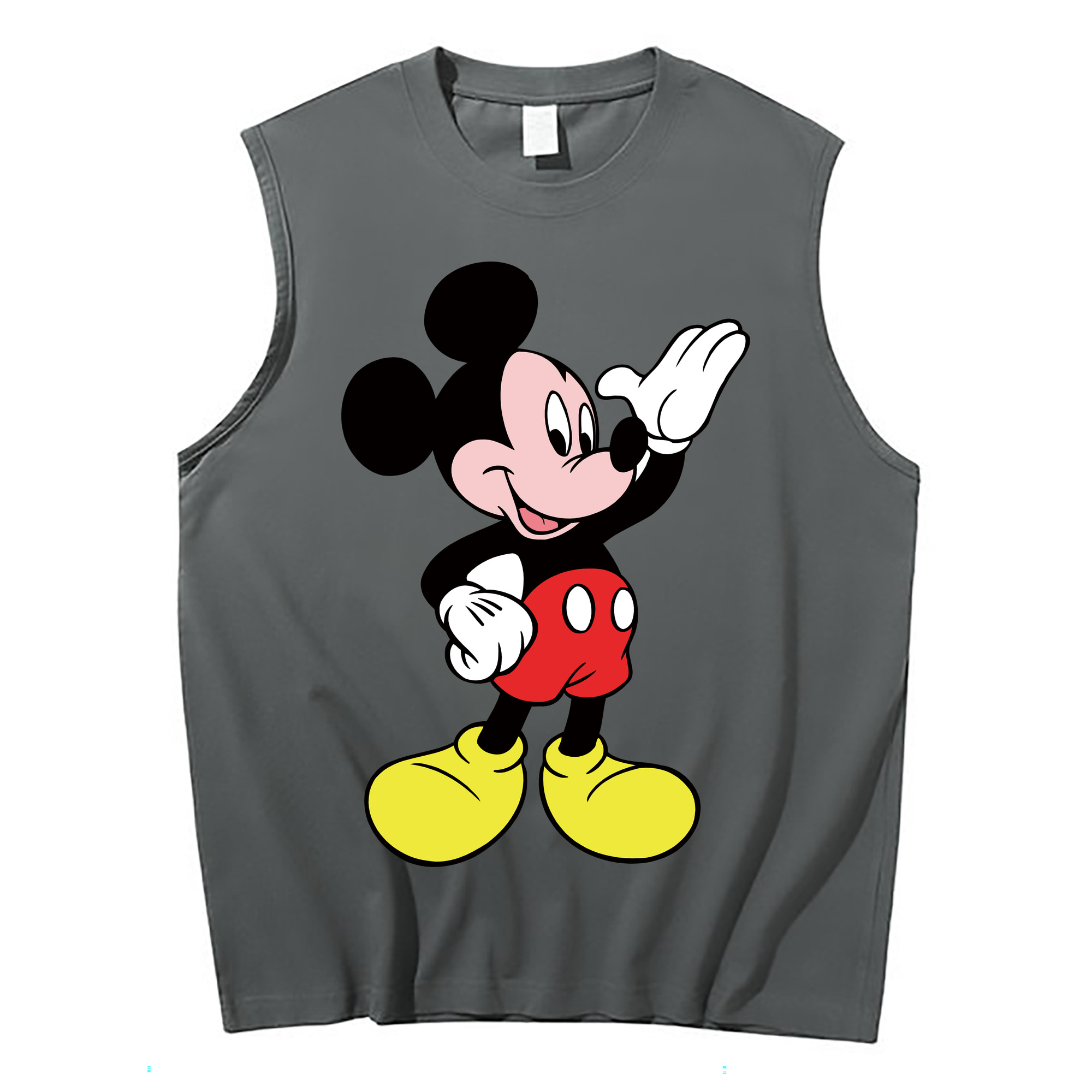 ミッキーマウス Mickey Mouse コットン100％タンクトップ（フロントプリント）